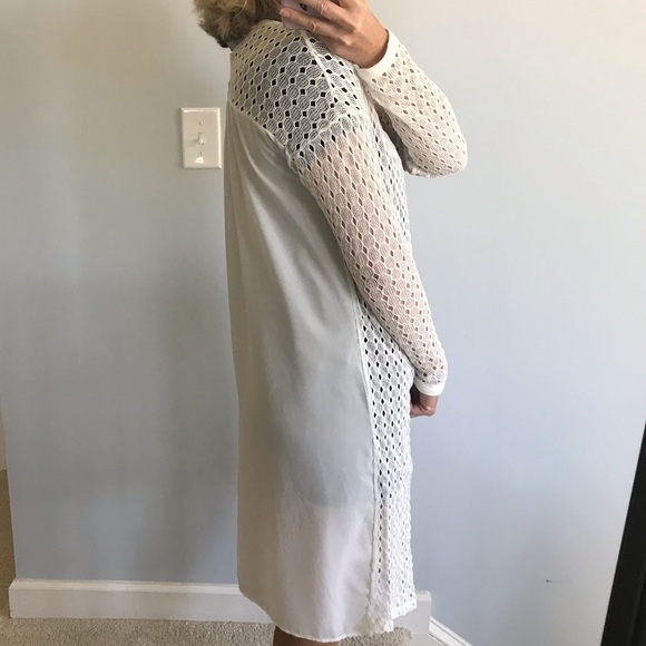 Long White Open Cardigan - Picture 4 of 7